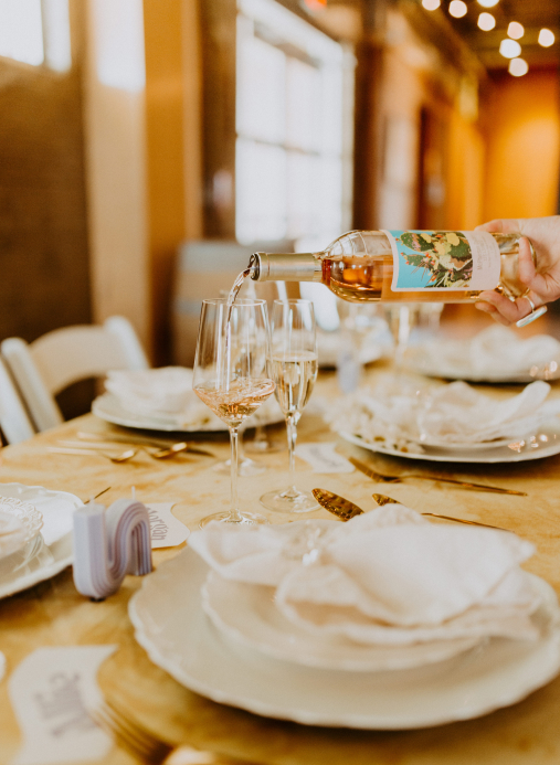 Beatiful tablescape for a dinner at McPherson Cellars